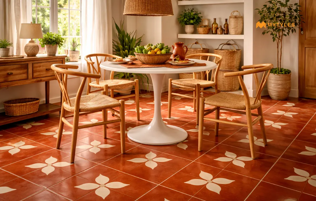 Athangudi Tile in Dining Room